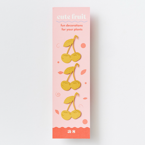 Cute Fruit Cherry, set of 3 decorations