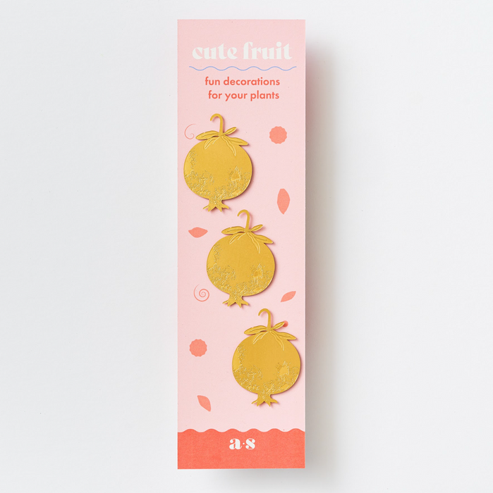 Cute Fruit Pomegranate, set of 3 decorations