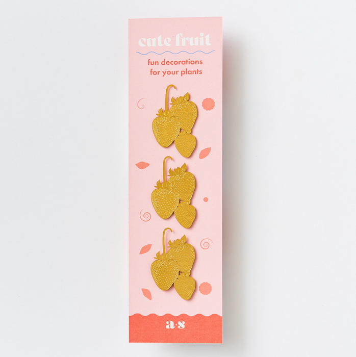 Cute Fruit Strawberry, set of 3 decorations
