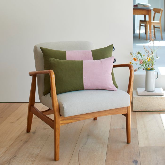 Colour Block Linen Cushions