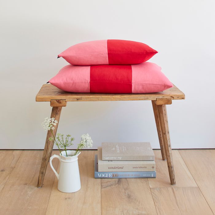 Colour Block Linen Cushions