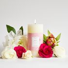 Oak Hills Peony Pillar Candle