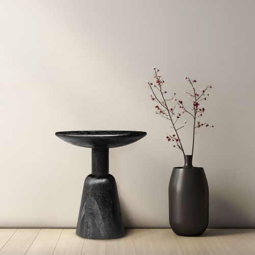 Agatha Sculptural Wooden End Table
