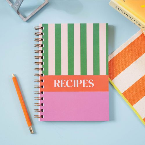Recipe Book Journal | Cabana Stripe