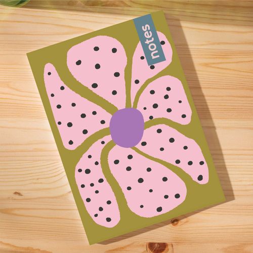 A5 Dotty Fleur Notebook
