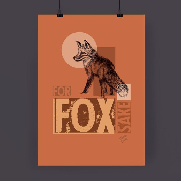 For Fox Sake Art Print