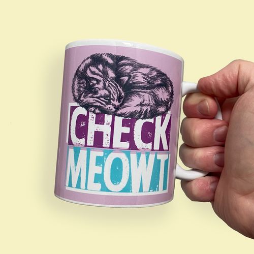 Check Meowt Ceramic Mug
