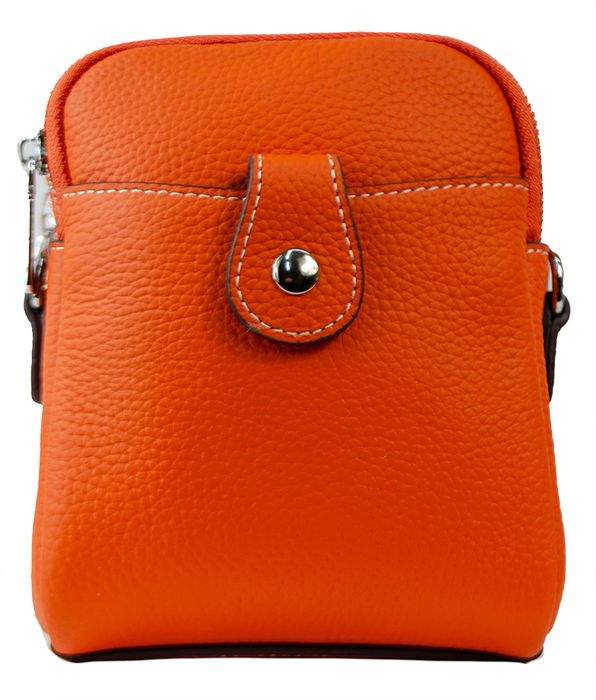 Italian Leather Pocketed Mobile Bag