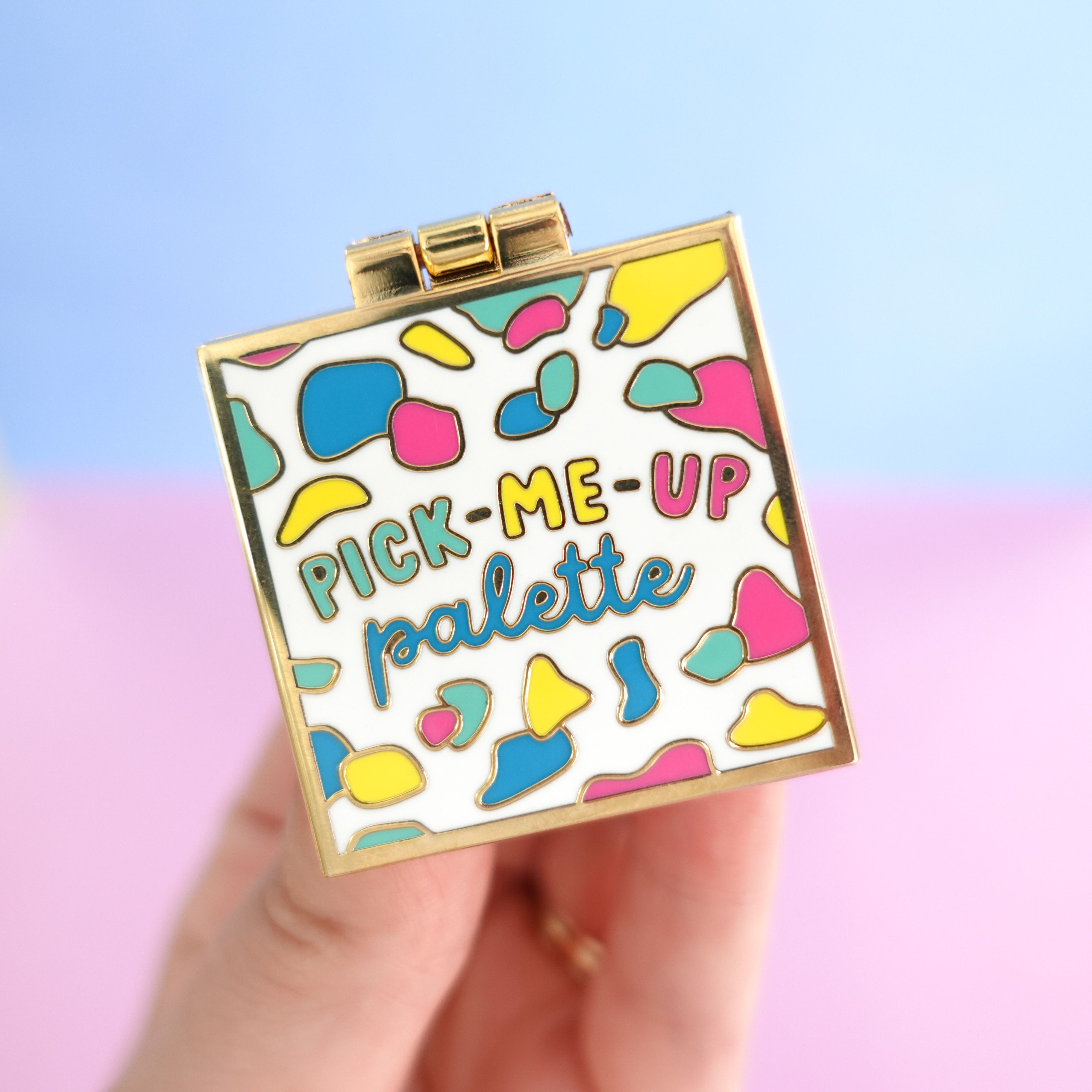 Pick-Me-Up Palette Gold Enamel Pin