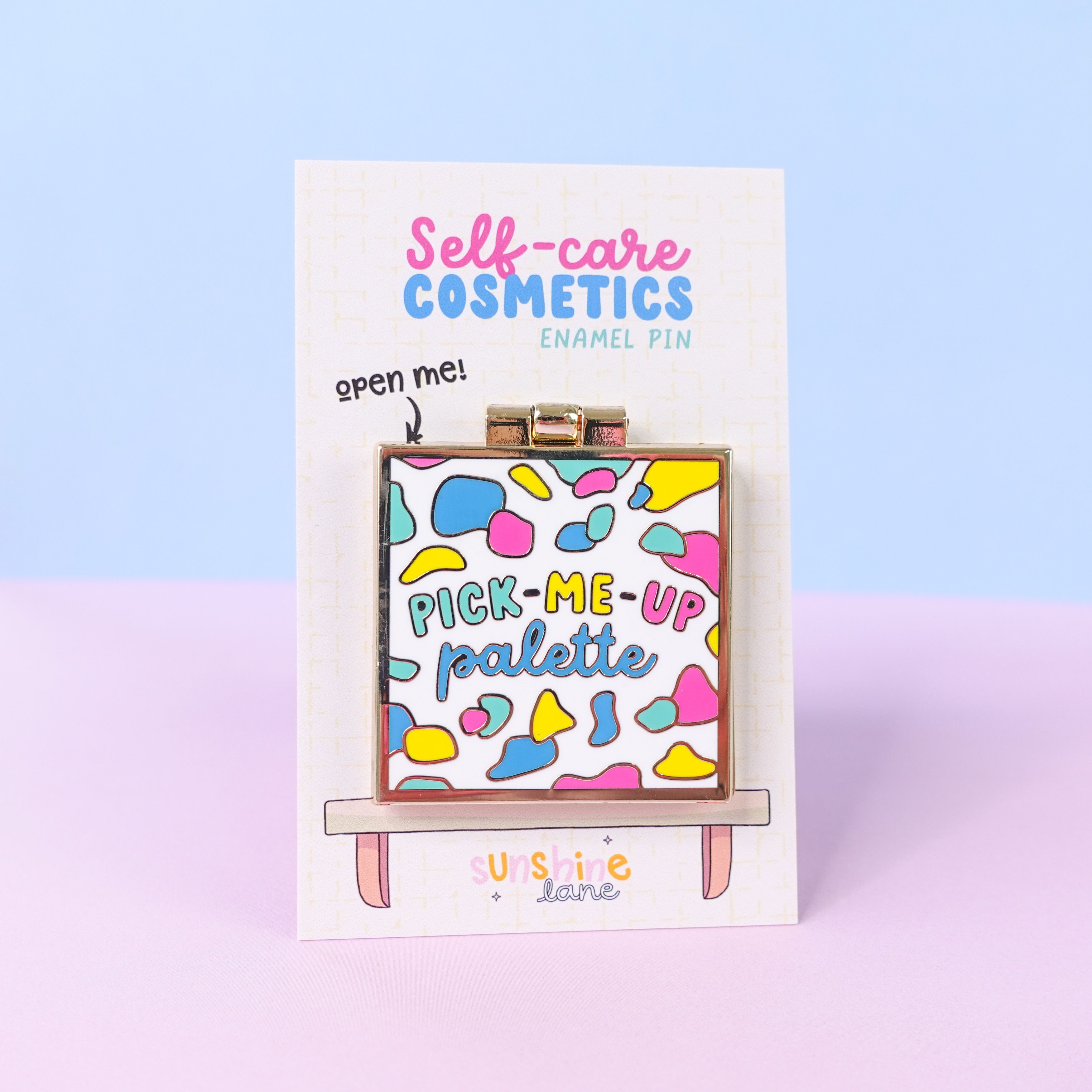 Pick-Me-Up Palette Gold Enamel Pin