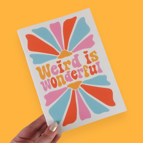 Weird Is Wonderful A5 lined notebook