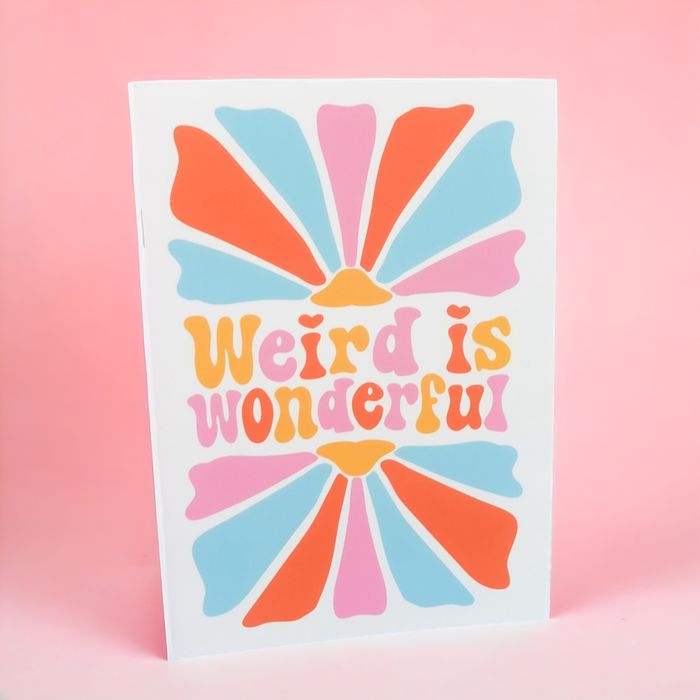 Weird Is Wonderful A5 lined notebook
