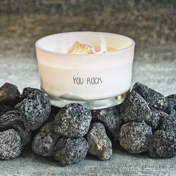 Crystal Rock Candle