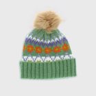 Carla Green Bobble Hat and Fingerless Gloves