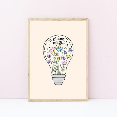 Bloom Bright Wildflower Art Print