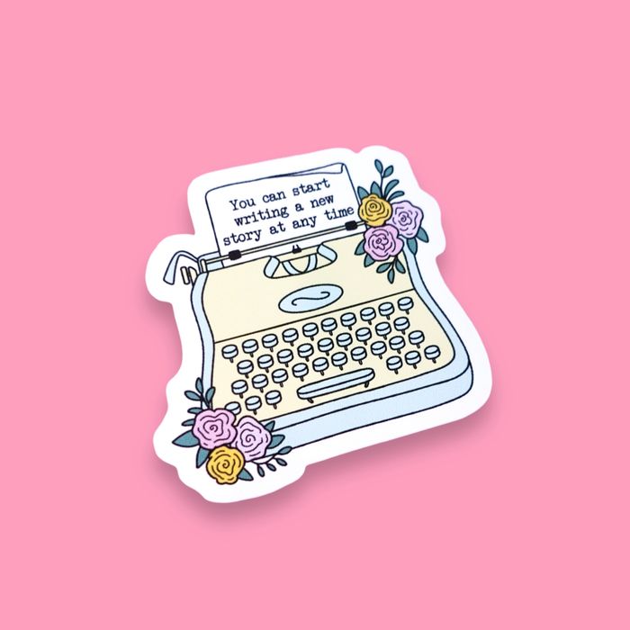 Typewriter Sticker - Start a New Story