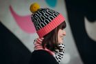 Lambswool Patterned Pom Pom Hats