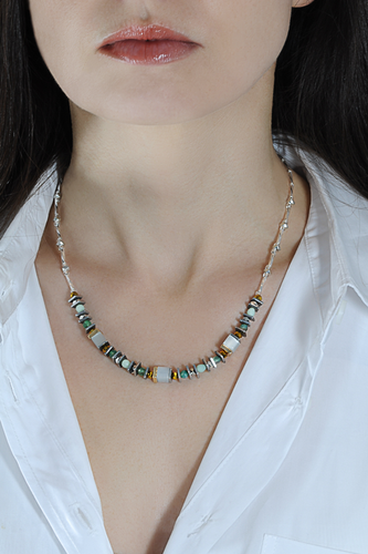 Mint semi precious stone necklace