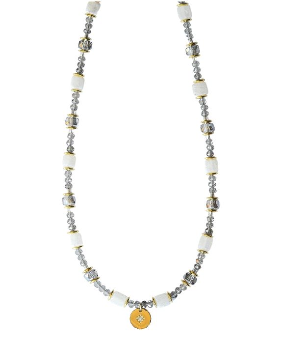 Sparkling glass and agate