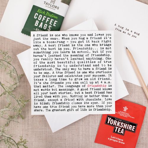 `Hug In A Mug Wise Words' ?? Greeting Cards