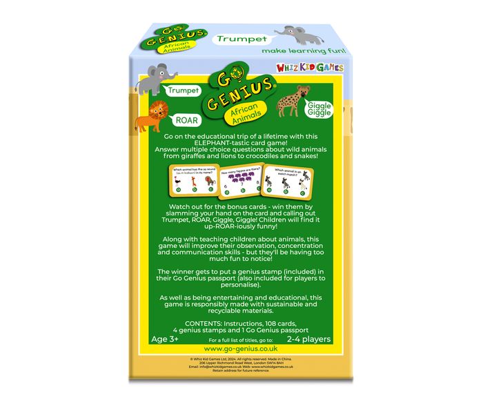 Go Genius Junior African Animals - the card game