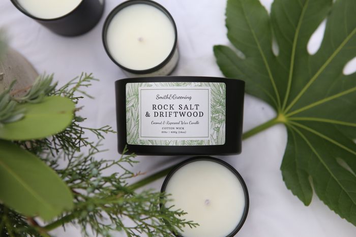 Rock Salt & Driftwood Coconut Wax Candle
