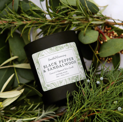 Black Pepper & Sandalwood Coconut Wax Candle