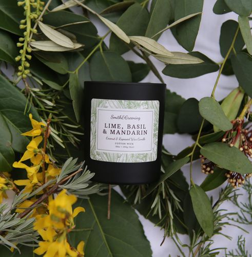 Lime, Basil & mandarin Coconut Wax Candle
