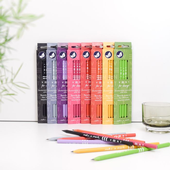 VENT for Change Make a Mark Recycled Pens, Pencils & Leather pouches