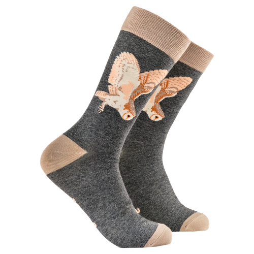 Barn Owl on Silent Wings Socks - Robert E Fuller Collaboration