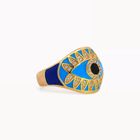 Blue Chunky Embellished Evil Eye Ring