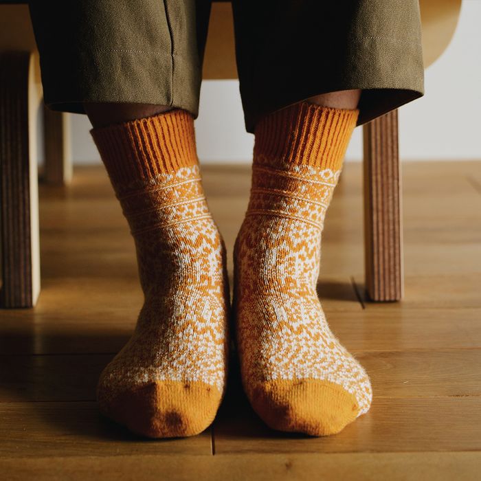 NK0101 WOOL JACQUARD SOCKS