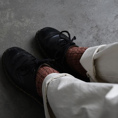 NK0103 WOOL COTTON SLAB SOCKS
