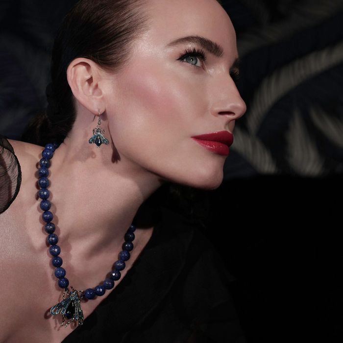 Vintage Moth Drop Earrings