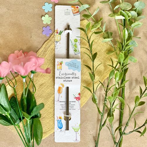 Re-usable Straw IN PLANTABLE PACKAGING