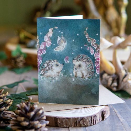Dusk, Hedgehog Greeting Card
