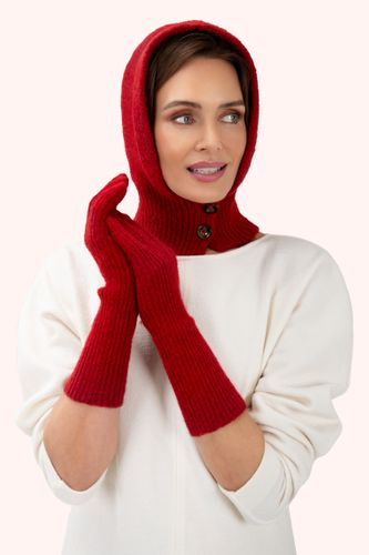 Sofia Hood and Long Gloves in Scarlett