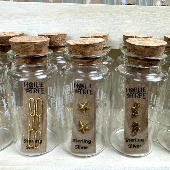 Multiple Award Winning Sterling Silver Earrings in a jar