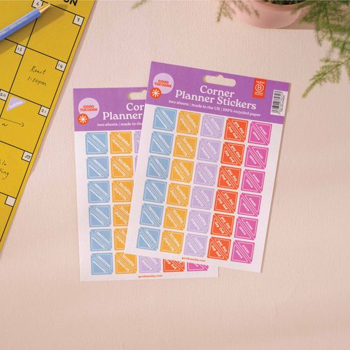 Corner Planner Stickers | Recycled Paper Stickers