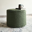 Jac Green Polyester Pouffe