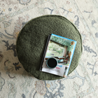 Jac Green Polyester Pouffe