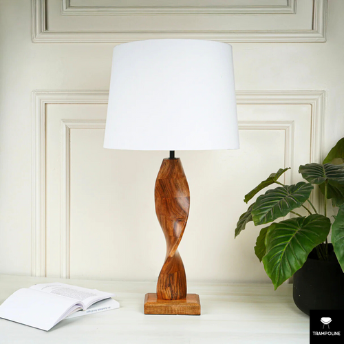 Imogen Brown Wooden Table Lamp