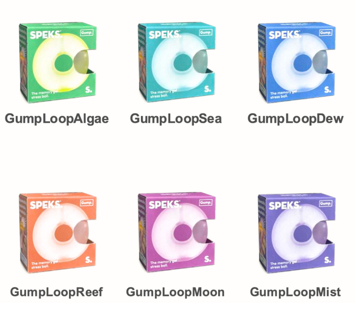 *New* Speks Loop Gump - The Memory Gel Stress Ring - 6cm