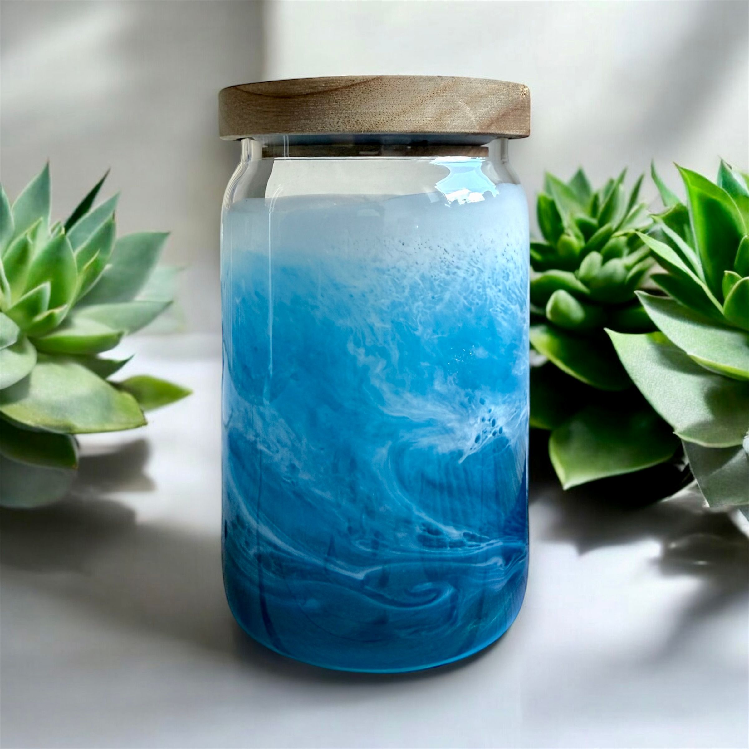 Ocean Wave Style Storage Jars