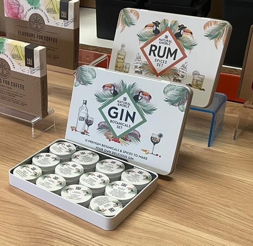 Now in printed Tinware!  Make your Own Gin / Rum / Vodka / Whisky Sets