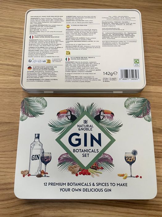 Now in printed Tinware!  Make your Own Gin / Rum / Vodka / Whisky Sets
