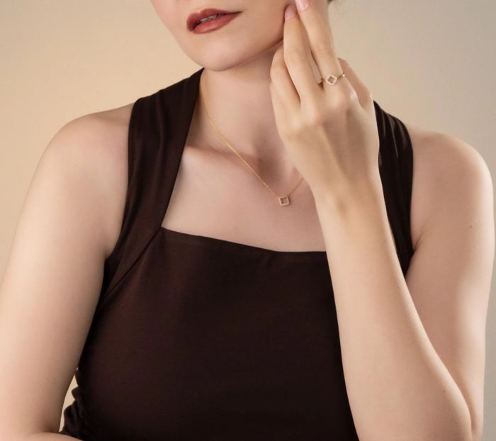 Four Leaf Clover Necklace & Ring Set