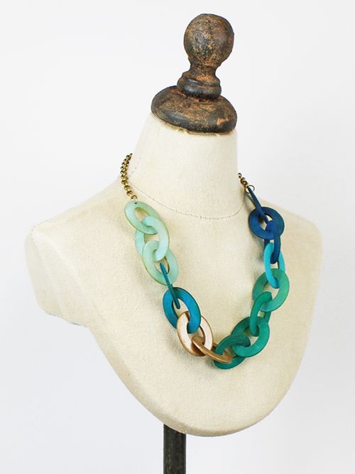 Coloured Bone Hoop Necklace