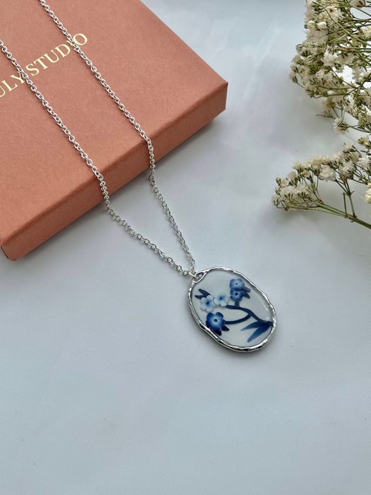 Blue China Necklace No. 3