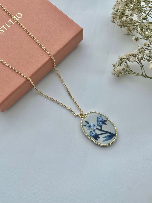 Blue China Necklace No. 3